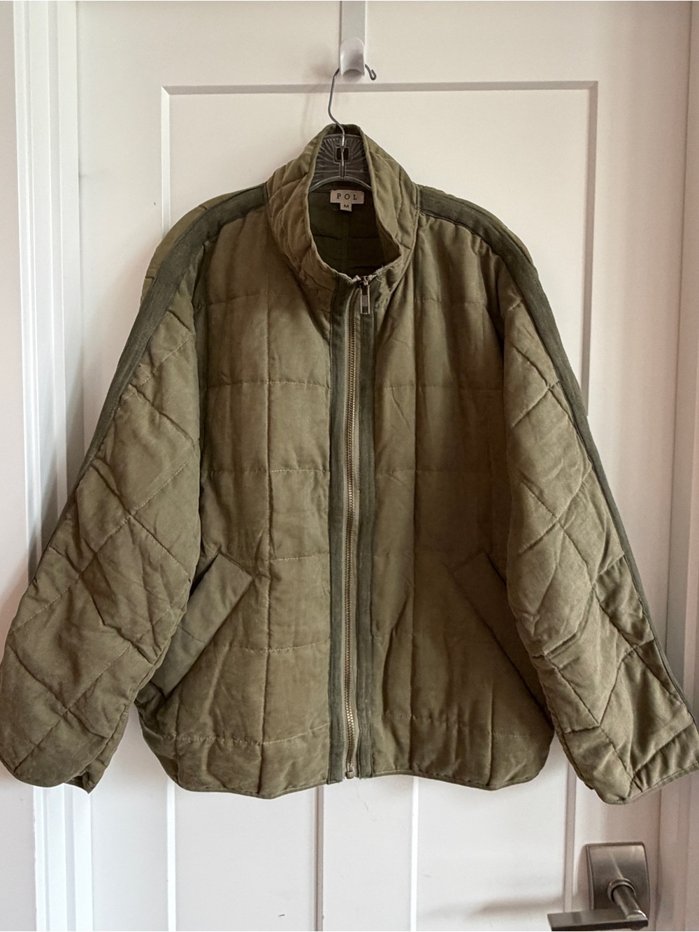 POL Quilted Bomber Jacket